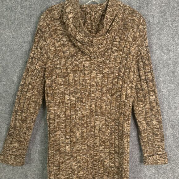 Carolyn Taylor Longline Hooded Button Cardigan Bulky Cable Patch Pockets Sz M - Picture 8 of 12